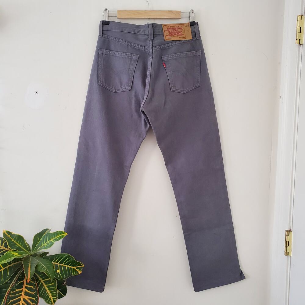 Levi's Vintage 90's 501 Flare Straight Grey Jeans 30 34